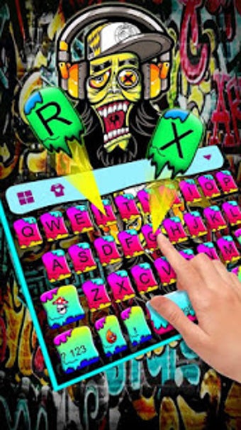 Image 2 for Skull Graffiti Keyboard T…