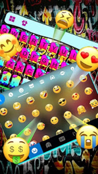 Image 1 for Skull Graffiti Keyboard T…