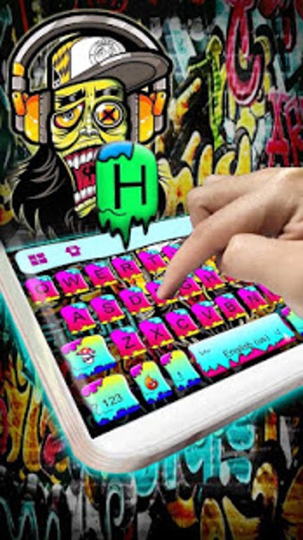 Image 3 for Skull Graffiti Keyboard T…