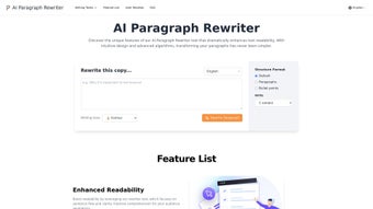 Imagen 0 para AI Paragraph Rewriter