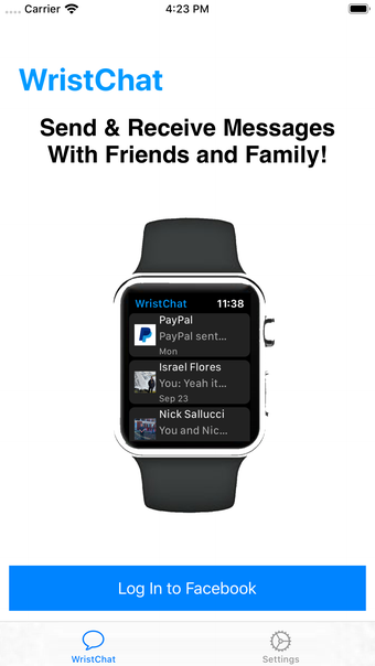 Image 0 for WristChat for Facebook