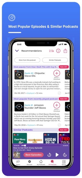 Image 1 for OwlTail Podcast App