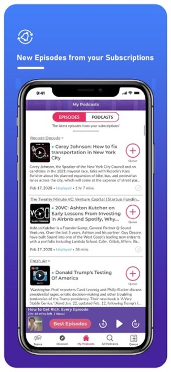 Image 1 for OwlTail Podcast App