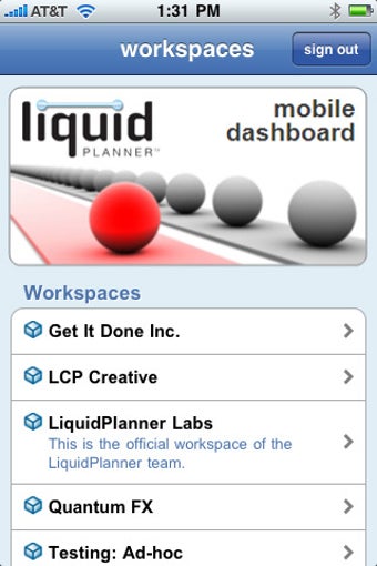 Image 0 for LiquidPlanner Mobile Dash…