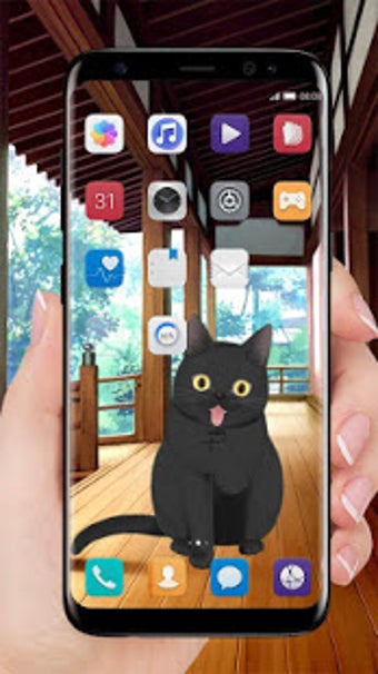 Imagen 1 para Black cat live wallpaper