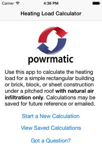 Image 0 for Powrmatic Heating Load Ca…