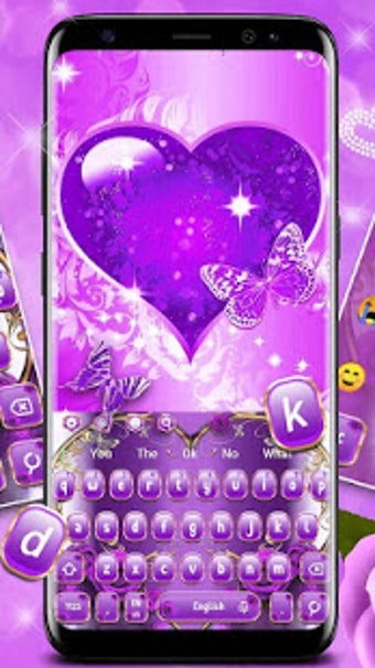 Imagen 2 para Purple Heart Keyboard The…