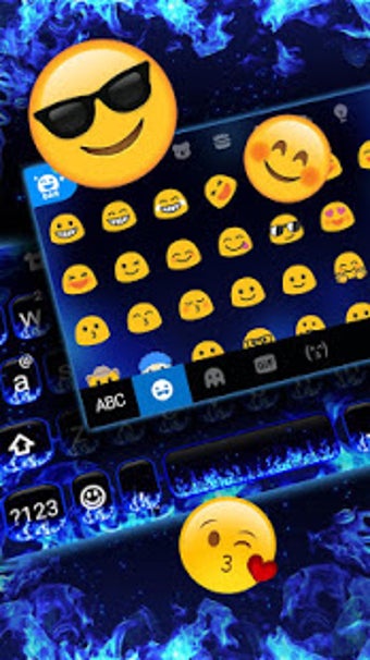 Image 1 for Blue Flames Keyboard Them…