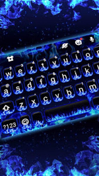 Image 0 for Blue Flames Keyboard Them…