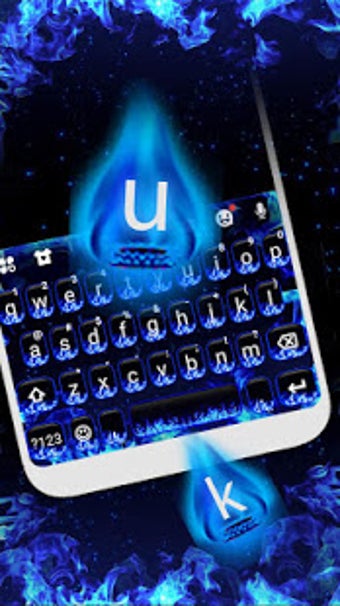 Image 3 for Blue Flames Keyboard Them…