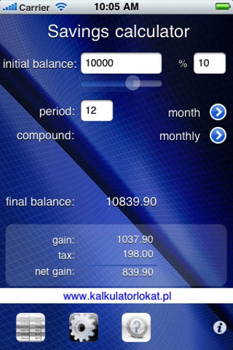Image 0 for Savings Calculator with T…