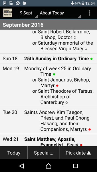 Image 1 for Catholic Calendar: Univer…