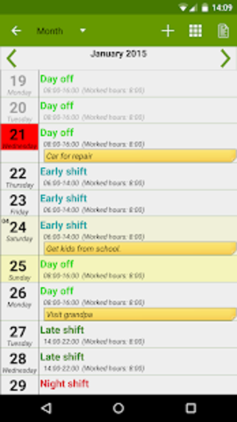 Image 2 for Shift Work Calendar (Flex…