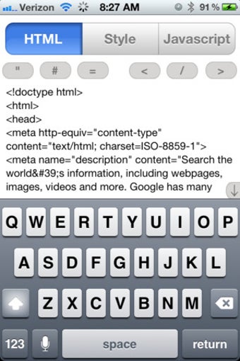 Imagen 1 para Mobile Markup - Code Edit…