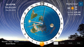 Image 0 for Flat Earth Sun & Moon Clo…