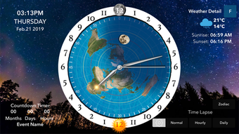 Image 0 for Flat Earth Sun & Moon Clo…