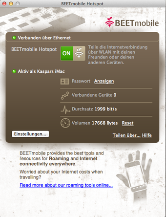 Image 1 for BEETmobile Hotspot App