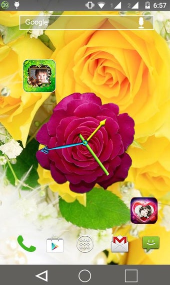 Imagen 0 para Rose Clock Live wallpaper