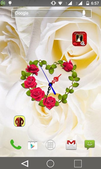 Imagen 2 para Rose Clock Live wallpaper