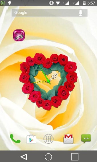 Imagen 3 para Rose Clock Live wallpaper