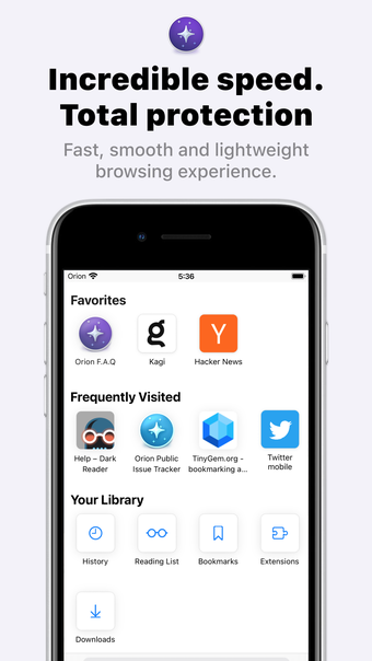 Imagen 0 para Orion Browser by Kagi