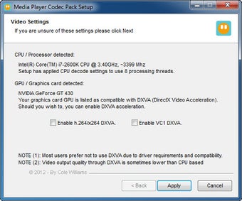 Image 2 for Media Player Codec Pack P…