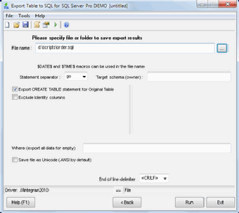 Image 0 for Export Table to SQL for D…