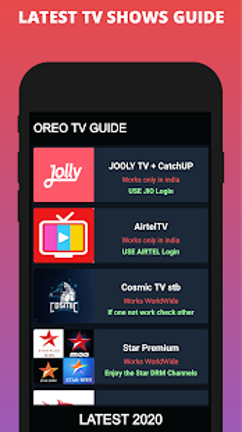 Image 0 for Oreo TV App Live Guide: M…