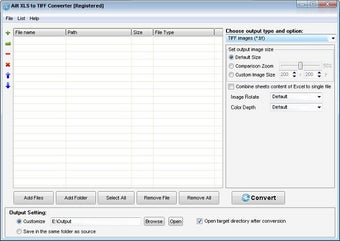 Image 0 for Ailt XLS to TIFF Converte…