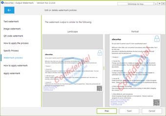 Image 0 for Output Watermark