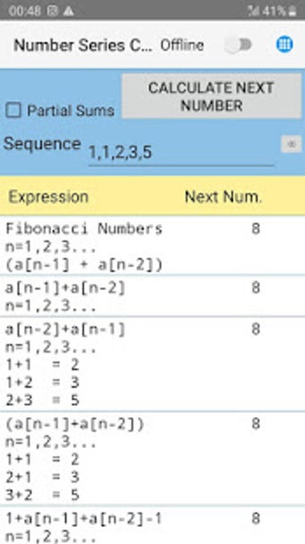 Imagen 1 para Number Series Calculator