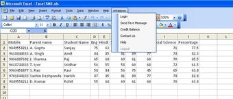 Image 0 for mVaayoo SMS Excel Plugin