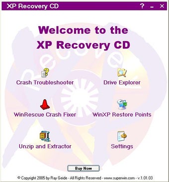 Image 0 for XP Recovery CD Maker