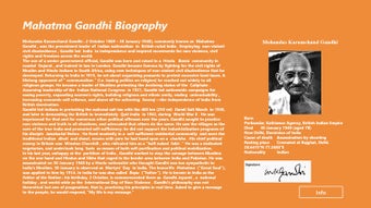 Image 0 for Mahatma Gandhi Biography …