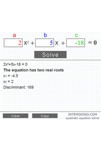Image 0 for Quadratic Equation Solver