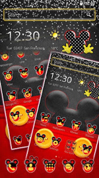 Imagen 3 para Red Lovely Mickey Mouse T…