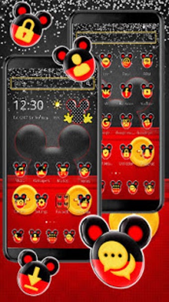 Imagen 1 para Red Lovely Mickey Mouse T…