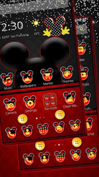 Imagen 2 para Red Lovely Mickey Mouse T…