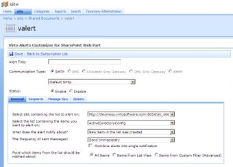 Image 0 for Virto SharePoint 2010 Ale…