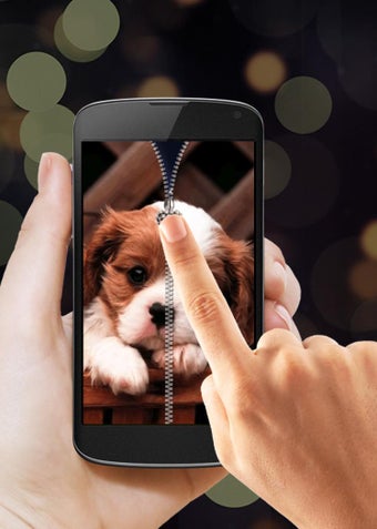 Imagen 1 para Puppy Zipper Lock Screen