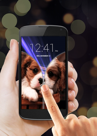 Image 3 for Puppy Zipper Lock Screen