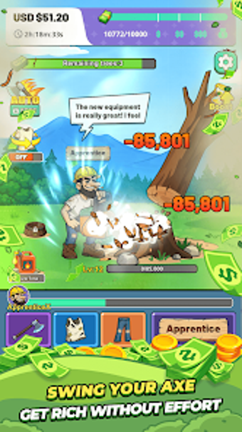 Imagen 0 para Idle Cash Lumber: Earn Mo…
