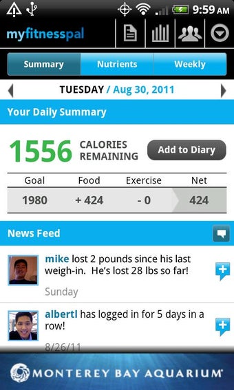 Imagen 1 para Calorie Counter - MyFitne…