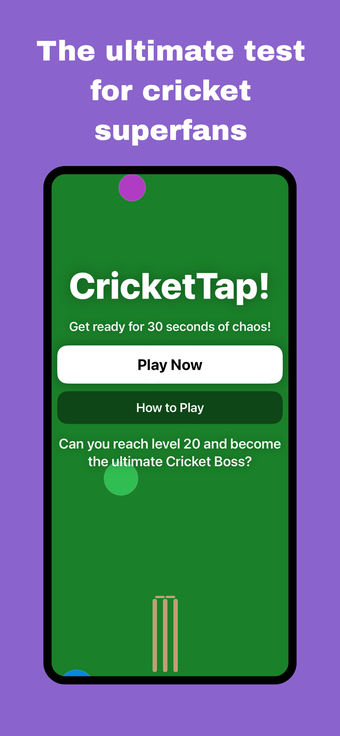Image 0 for CricketTap: Reaction Game