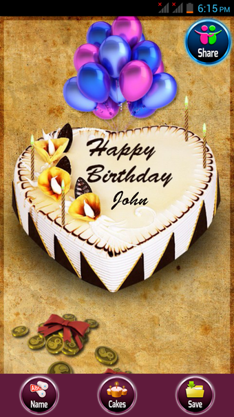 Image 2 for Name On Birthday Cake - P…