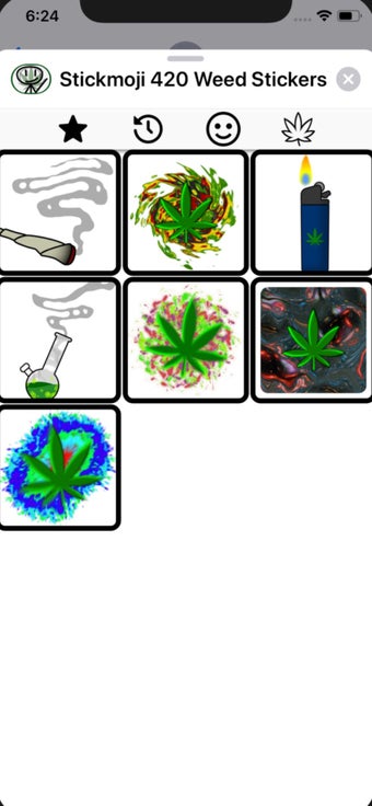 Imagen 1 para Stickmoji 420 Weed Sticke…