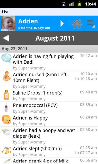 Image 4 for Baby Connect (activity lo…