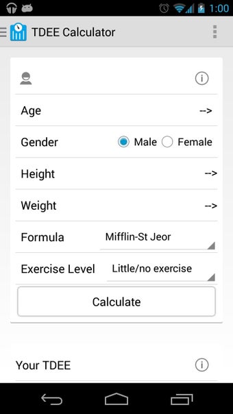 Imagen 1 para MyFitness Calculator Beta