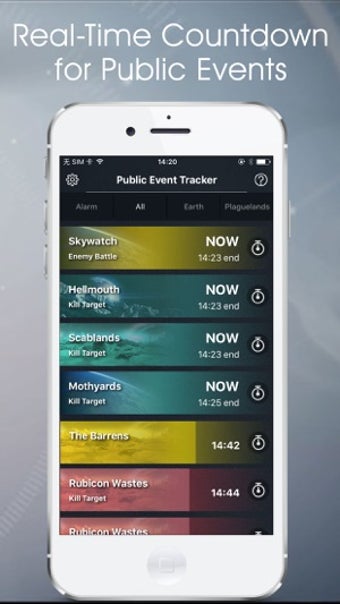 Public Events Tracker - companion app for Destiny Thumbnails 1