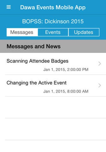 Imagen 0 para DAWA Events Mobile App
